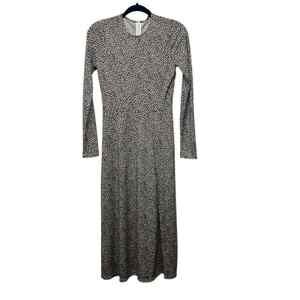 Banana Republic Animal Print Long Sleeve Women's Midi Dress Size XS
